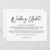 Hochzeitsupdate | Kleinere Hochzeitsankündigung Ankündigung (Vorne/Hinten)