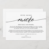 Hochzeitsupdate | Wir machen Micro Ankündigung (Vorne/Hinten)