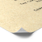 Hochzeitsurkunde "Heilige Ehe" Poster (Ecke)