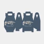 Hochzeitsveranstaltung Cherry Blossom Navy Blue Fa Geschenkschachtel (Ungefaltet)