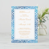 Hochzeitsveranstaltung für Blaumuslime Einladung (Stehend Vorderseite)