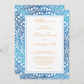 Hochzeitsveranstaltung für Blaumuslime Einladung (Vorne/Hinten)