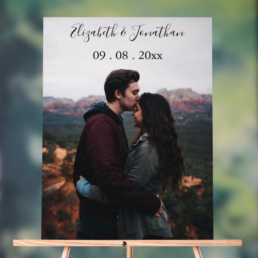 Hochzeitsveranstaltung für personalisiertes Foto Acrylschild (Neutral)