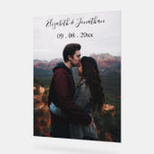 Hochzeitsveranstaltung für personalisiertes Foto Acrylschild (Winkel)