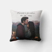 Hochzeitsveranstaltung für personalisiertes Foto Kissen (Rückseite)