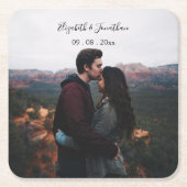 Hochzeitsveranstaltung für personalisiertes Foto Rechteckiger Pappuntersetzer (Vorderseite)