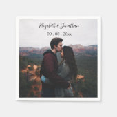 Hochzeitsveranstaltung für personalisiertes Foto Serviette (Vorderseite)