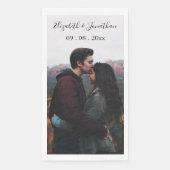 Hochzeitsveranstaltung für personalisiertes Foto Serviette (Vorderseite)