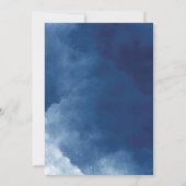 Hochzeitsveranstaltung in Blaublau Einladung (Rückseite)