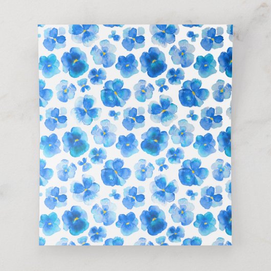 Hochzeitsveranstaltung in Blumen Platzkarte (Innenseite Aufgefaltet)