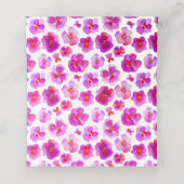 Hochzeitsveranstaltung in Rosa Aquarell Platzkarte (Innenseite Aufgefaltet)