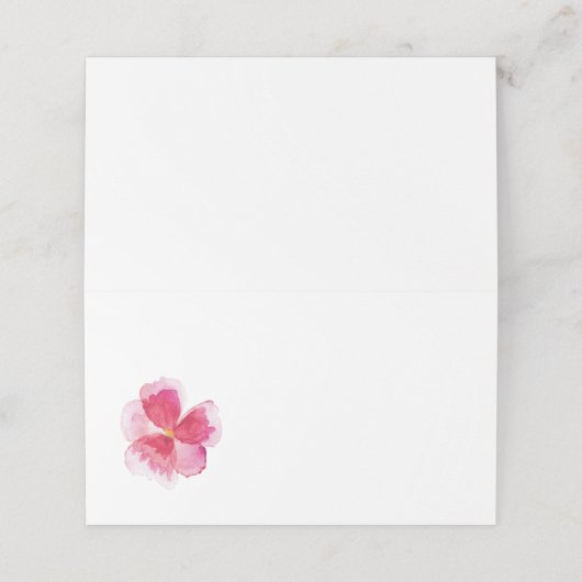 Hochzeitsveranstaltung in Roter Wasserfarbe Platzkarte (Außenseite Aufgefaltet)