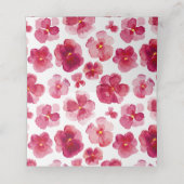 Hochzeitsveranstaltung in Roter Wasserfarbe Platzkarte (Innenseite Aufgefaltet)