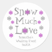 Hochzeitsveranstaltung mit viel Liebe Runder Aufkleber (Vorderseite)