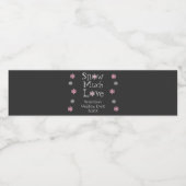 Hochzeitsveranstaltung mit viel Liebe Wasserflaschenetikett (Einzelnes Label)