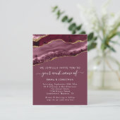 Hochzeitsveranstaltung QR Code Burgundy Gold Rose (Stehend Vorderseite)