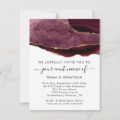 Hochzeitsveranstaltung QR Code Burgundy Marsala Go (Vorderseite)