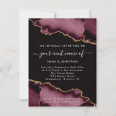 Hochzeitsveranstaltung QR Code Rose Burgundy Marsa (Vorderseite)