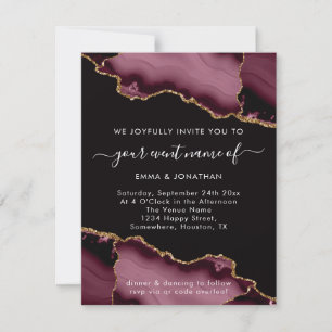 Hochzeitsveranstaltung QR Code Rose Burgundy Marsa