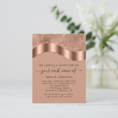 Hochzeitsveranstaltung - QR Code Rose Gold Border (Stehend Vorderseite)