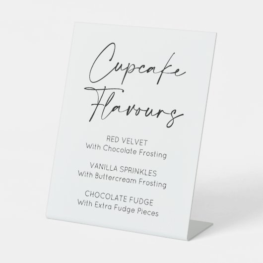 Hochzeitsveranstaltungen mit Cupcake-Aromen Sockelschild (Vorderseite)