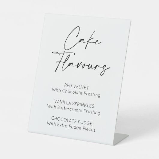 Hochzeitsveranstaltungen mit Kuchengeschmack Sockelschild (Vorderseite)