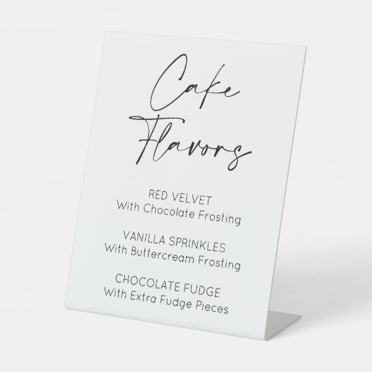 Hochzeitsveranstaltungen mit Kuchengeschmack Sockelschild (Vorderseite)