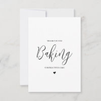 Hochzeitsverkäufer Danke Karte - Baker