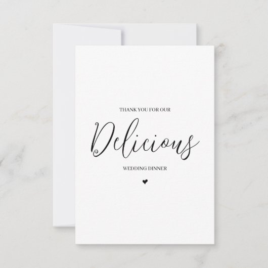 Hochzeitsverkäufer Danke Karte - Caterer (Vorderseite)