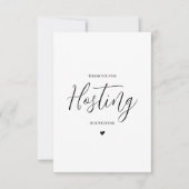 Hochzeitsverkäufer Dankeschön Karte - Ort (Vorderseite)