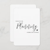 Hochzeitsverkäufer Vielen Dank Card-Planner Dankeskarte (Vorne/Hinten)