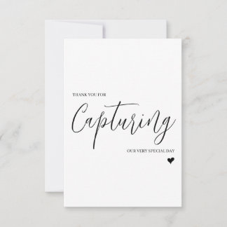 Hochzeitsverkäufer Vielen Dank Karte - Fotograf /