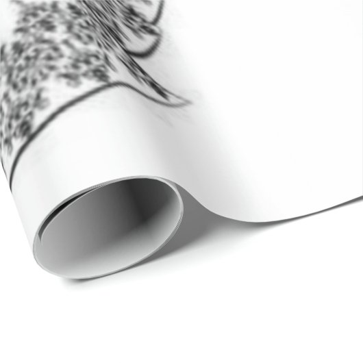 Hochzeitsverpackungspapier weiß und schwarz geschenkpapier (Rolleneckpunkt)