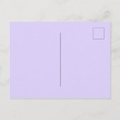Hochzeitsviolett-Lavendel-Glitzer Postkarte (Rückseite)
