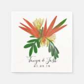 Hochzeitsvogel des Paradies Tropic Serviette (Vorderseite)