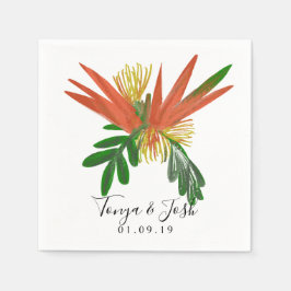 Hochzeitsvogel des Paradies Tropic Serviette