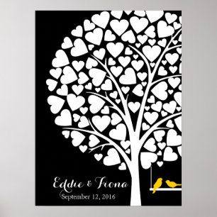 Hochzeitsvogel gelb poster