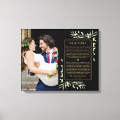 Hochzeitsvogel Schwarz-Gold-Grün-Foto Leinwanddruck (Vorderseite)