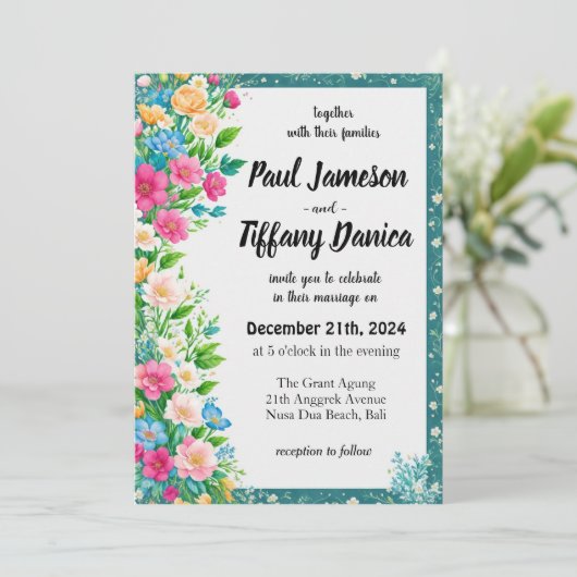 Hochzeitsvorbereitung einfach gemacht einladung (Stehend Vorderseite)