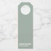 Hochzeitsvorbereitung mit lustigem Brautgeschenk Flaschenanhänger (Rückseite)