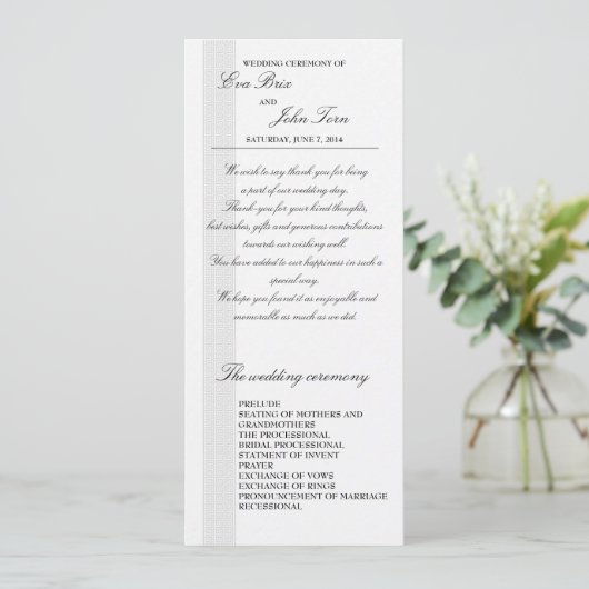 Hochzeitsvorgabe Einladung (Stehend Vorderseite)