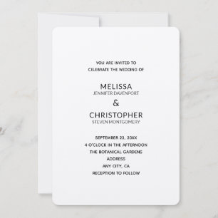 Hochzeitsvorlage 2B Einladung