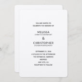 Hochzeitsvorlage 2B Einladung (Vorne/Hinten)