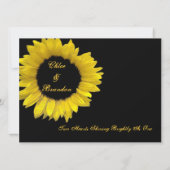 Hochzeitsvorlage für hellgelbe und schwarze Sonnen Einladung (Rückseite)