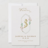 Hochzeitsvorlage für Monogramm Einladung (Vorderseite)