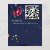 Hochzeitsvorlage für Navy Rosa Rosen (Rückseite)