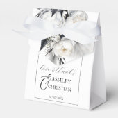 Hochzeitsvorlage für Schwarzweiß-Blume Geschenkschachtel (Vorderseite)