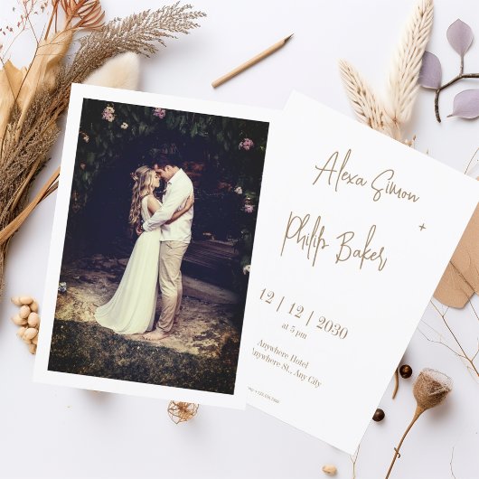 Hochzeitsvorlage mit Foto Einladung
