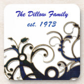 Hochzeitsvorlage oder Jubiläumsvorlage für Unterse Untersetzer (Vorderseite)