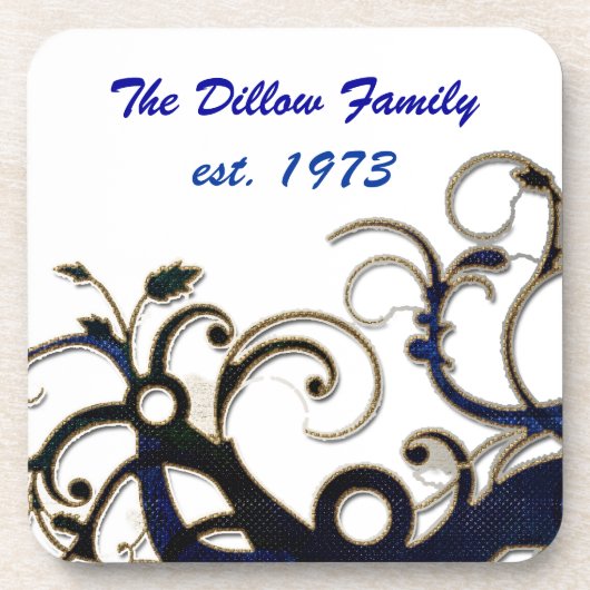 Hochzeitsvorlage oder Jubiläumsvorlage für Unterse Untersetzer (Vorderseite)